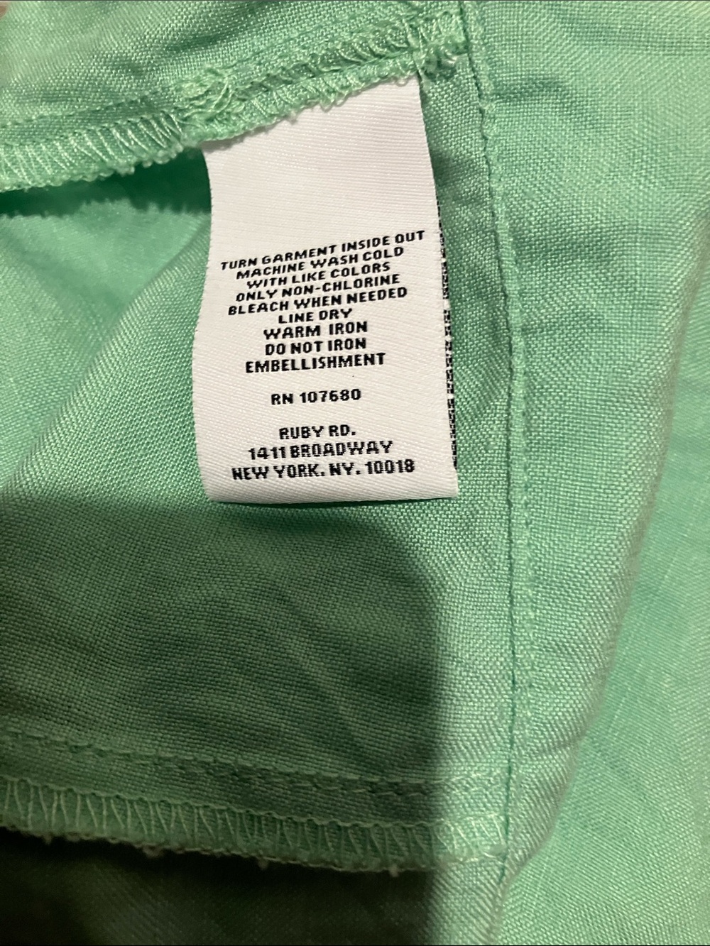 Ruby Rd. Mint Green Embellished Open-Front Jacket - Picture 10 of 12
